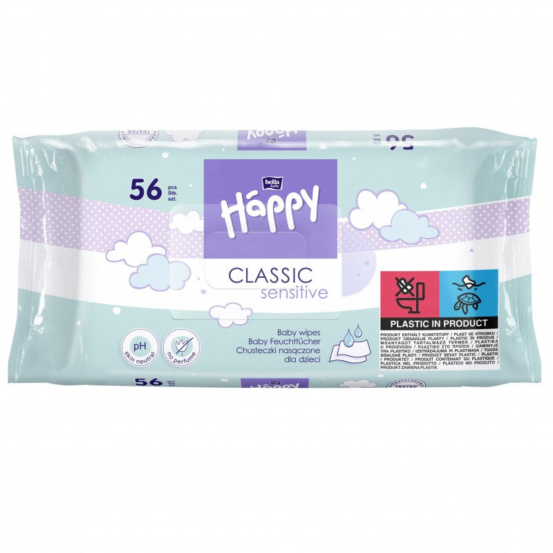 Chusteczki nawilżane Bella Baby Happy, Classic Sensitive