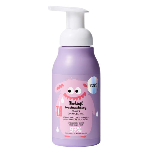 Pianka do mycia rąk YOPE Kids Koktajl truskawkowy 300 ml