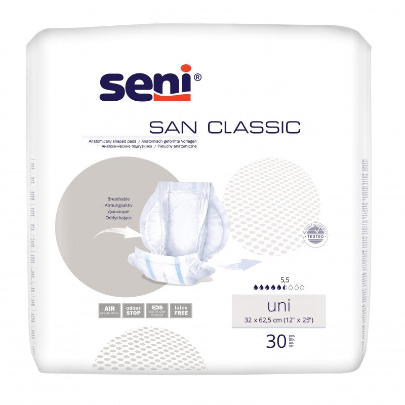 Pieluchy anatomiczne Seni San Classic Uni