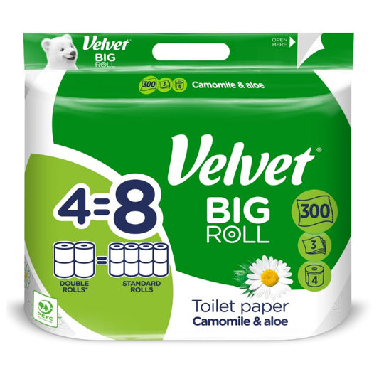 Papier toaletowy Velvet BIG ROLL Rumianek i Aloes 4 szt.