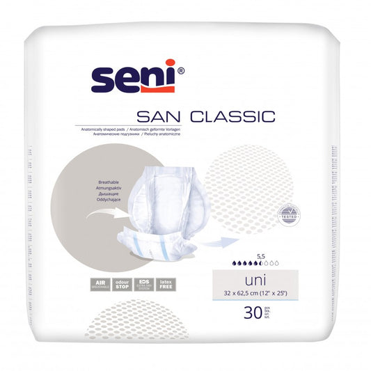 Pieluchy anatomiczne Seni San Classic Uni