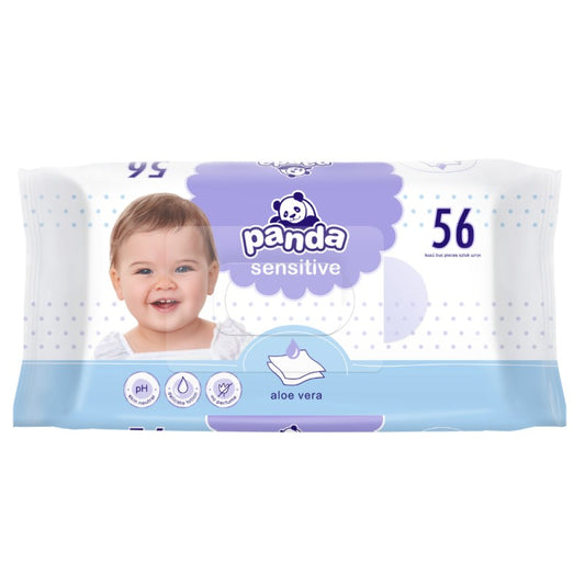Chusteczki nawilżane Panda Sensitive z aloesem 56 szt.