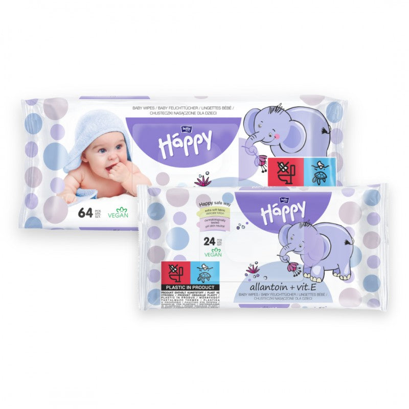 Chusteczki nawilżane Bella Baby Happy, wit. E i alantoina