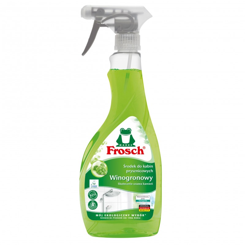 Winogronowy środek czyszczący do kabin prysznicowych Frosch 500 ml