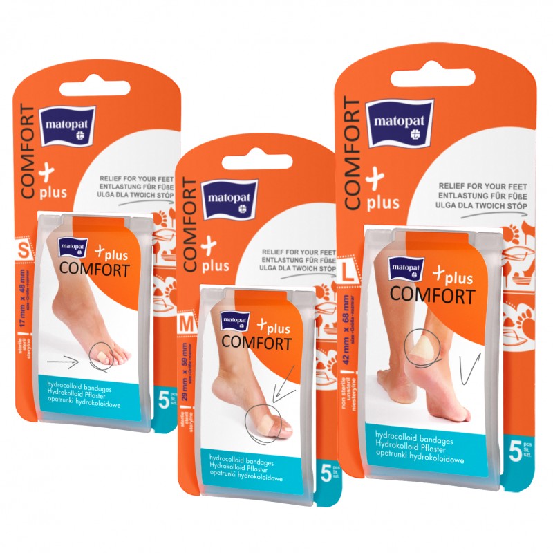Matopat COMFORT PLUS Hydrokoloidowe plastry na pęcherze 5 szt.