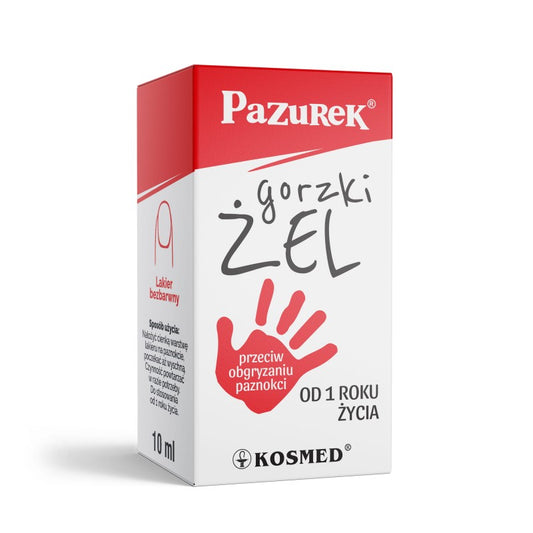 Gorzki lakier przeciw obgryzaniu paznokci Kosmed Pazurek 10 ml