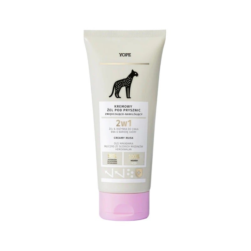 Zmiękczająco-nawilżający kremowy żel pod prysznic YOPE Creamy musk 200 ml