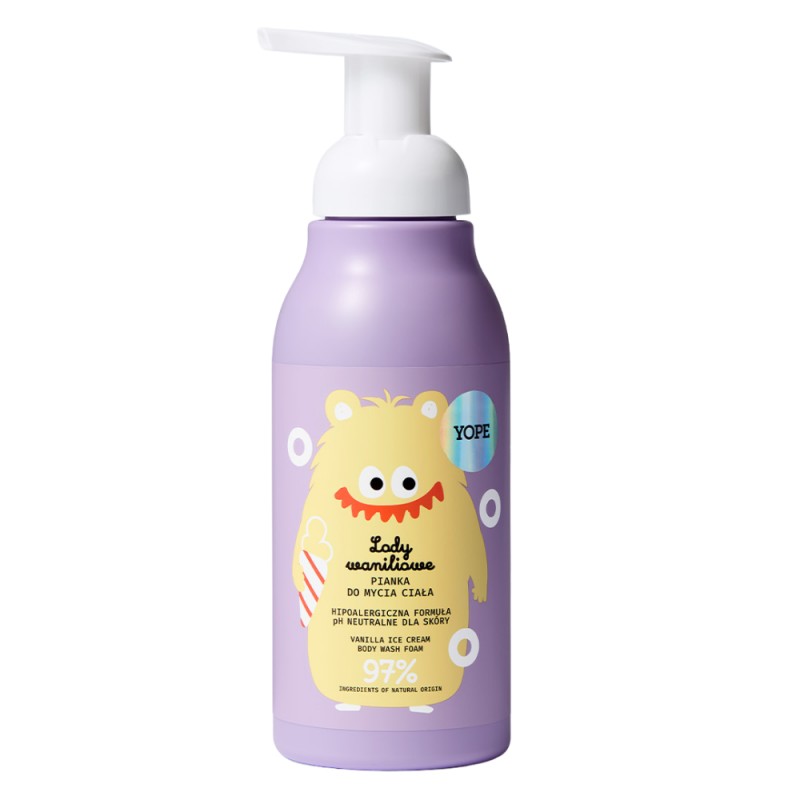 Pianka do mycia ciała YOPE Kids Lody waniliowe 400 ml