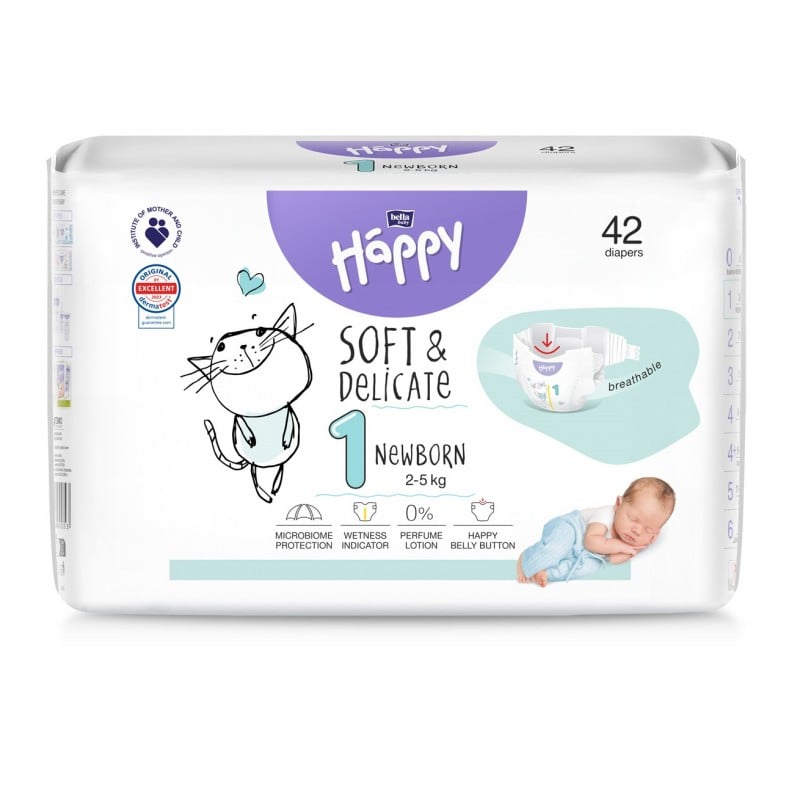 Pieluszki Bella Happy 1 Newborn 2-5 kg