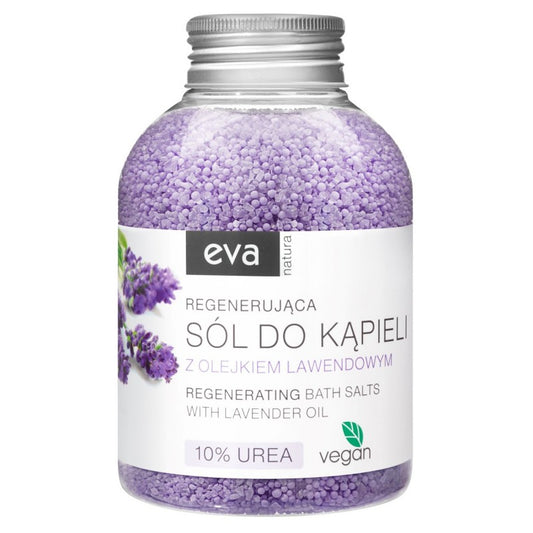 Regenerująca sól do kąpieli z olejkiem lawendowym Eva Natura 600 g