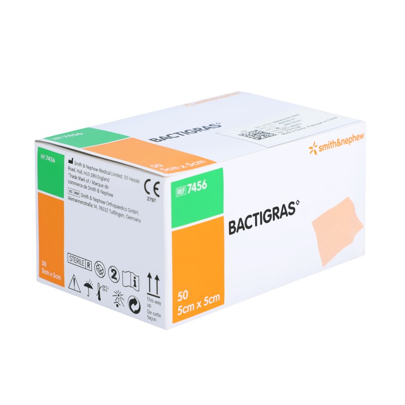 BACTIGRAS Opatrunek parafinowy z chlorhexydyną Smith&Nephew