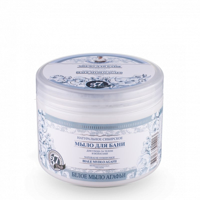 Syberyjskie Białe Mydło do ciała i włosów Babuszka Agafia 500 ml