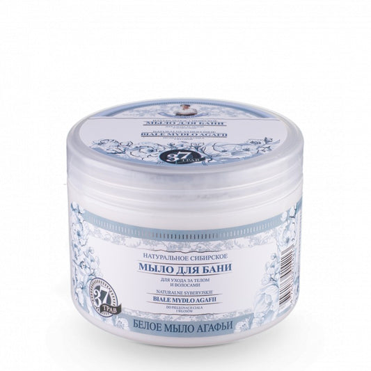 Syberyjskie Białe Mydło do ciała i włosów Babuszka Agafia 500 ml