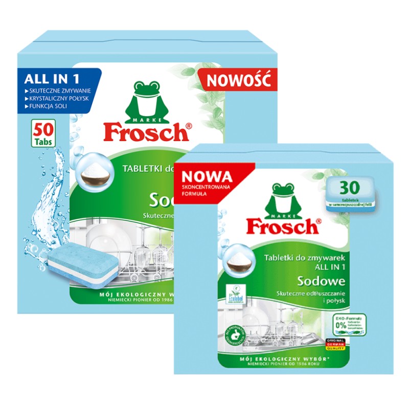 Sodowe tabletki do zmywarki Frosch All In 1 30 szt.