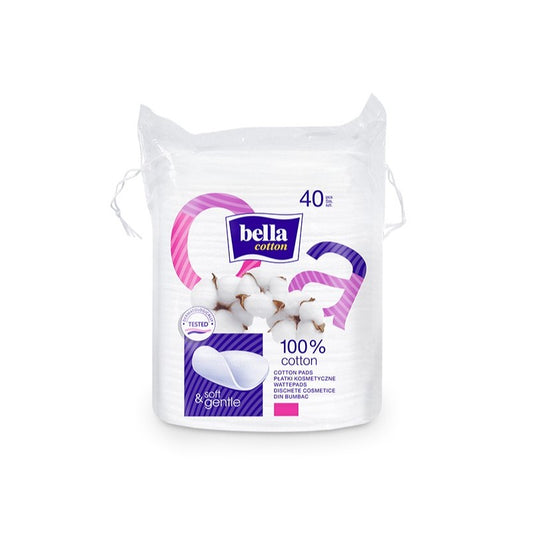 Owalne płatki kosmetyczne Bella Cotton 40 szt.