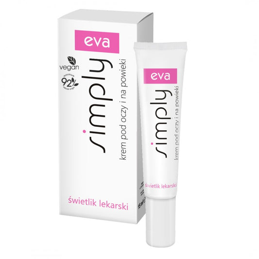 Krem pod oczy i na powieki Eva Simply ze świetlikiem 15 ml
