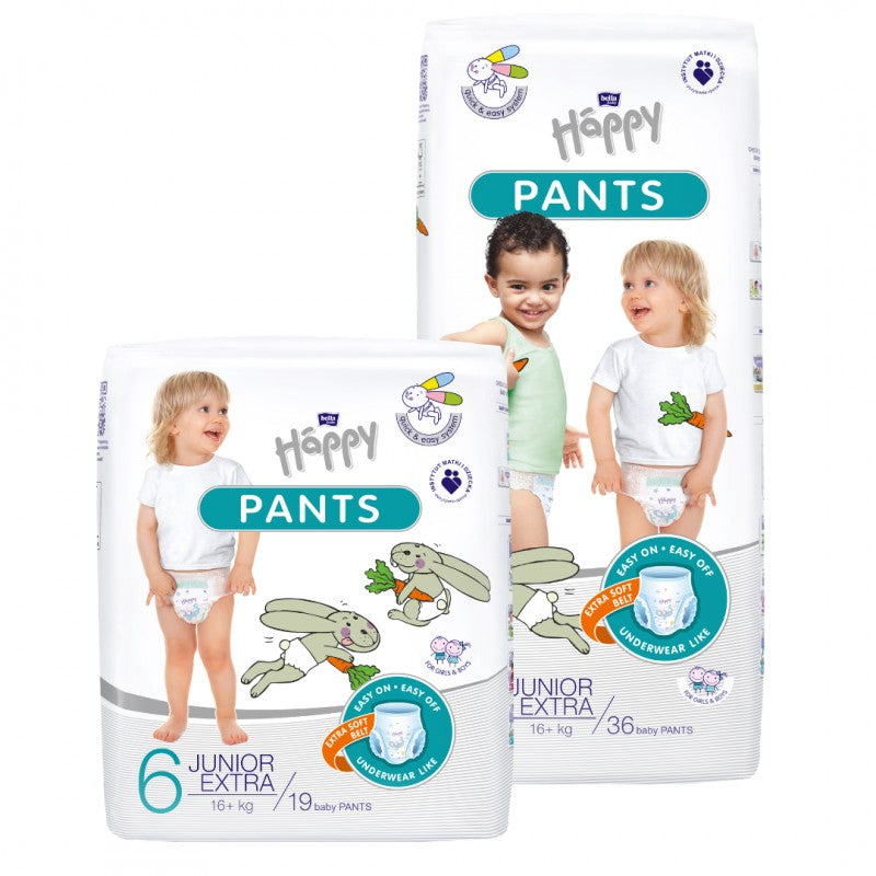 Pieluchomajtki dla dzieci Happy Pants Junior Extra 16+ kg