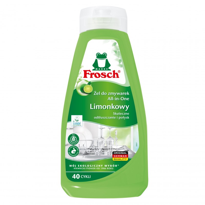 Limonkowy żel do mycia naczyń w zmywarkach Frosch