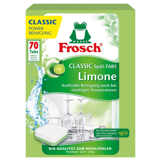 Limonkowe tabletki do zmywarki Frosch Classic 70 szt.