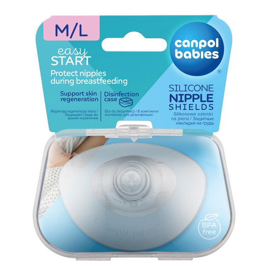 Silikonowe osłonki na piersi Canpol Babies EasyStart M/L 2 szt.