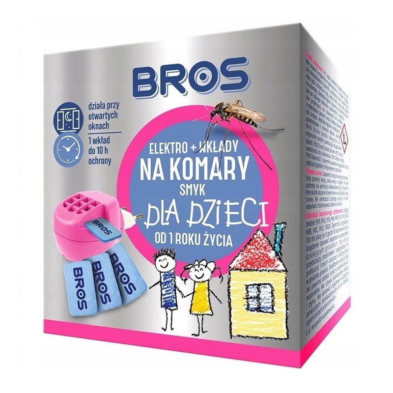 Urządzenie na komary SMYK dla dzieci BROS Elektro + wkłady