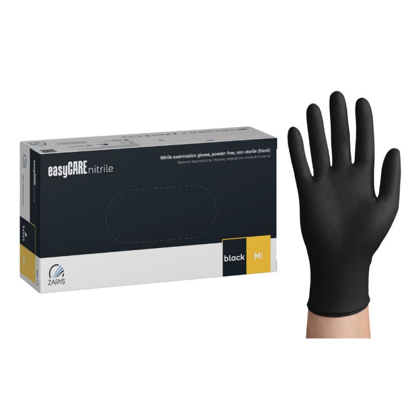 Rękawice nitrylowe czarne Nitrile Black easyCARE 100 szt.