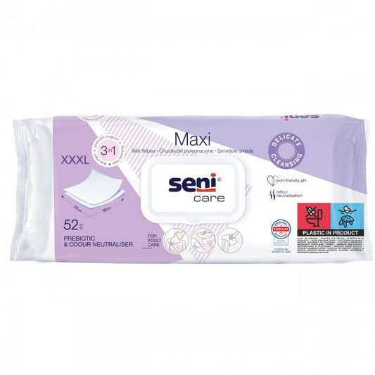 Chusteczki nasączane Seni Care Maxi 3w1 52 szt.