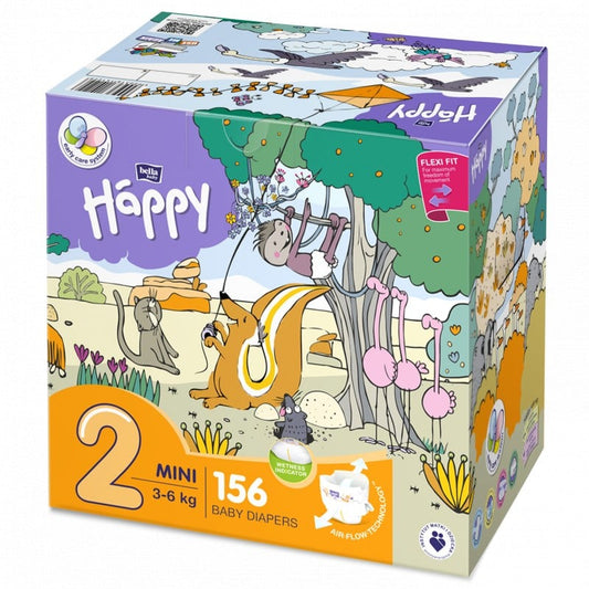 Pieluszki Bella Happy 2 Mini BOX 156 szt.