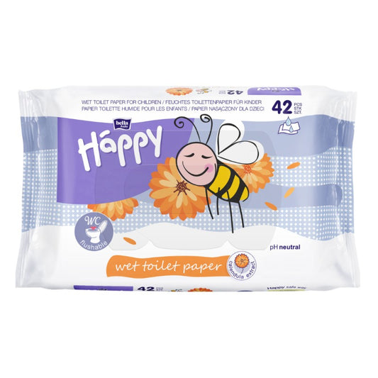Nasączany papier toaletowy dla dzieci z nagietkiem Bella Baby Happy