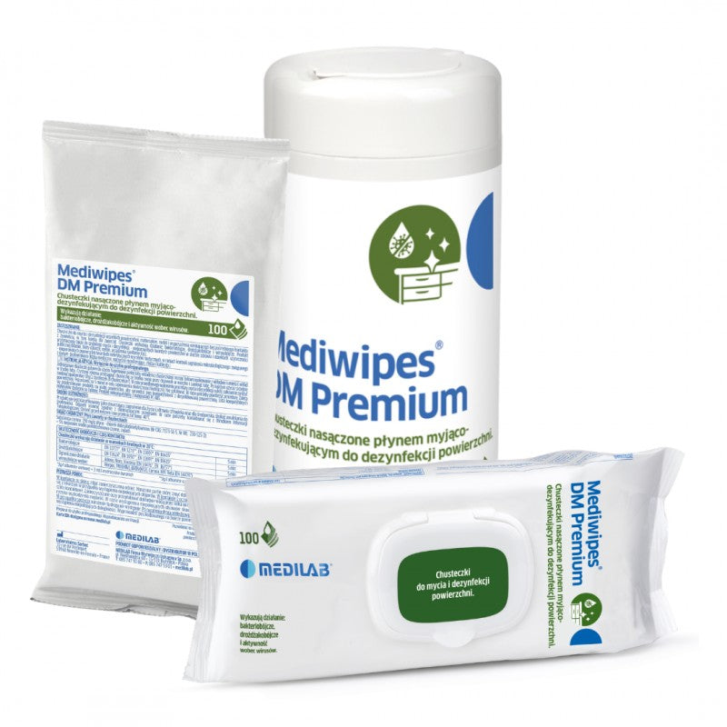 Chusteczki do dezynfekcji powierzchni Mediwipes DM Premium Medilab