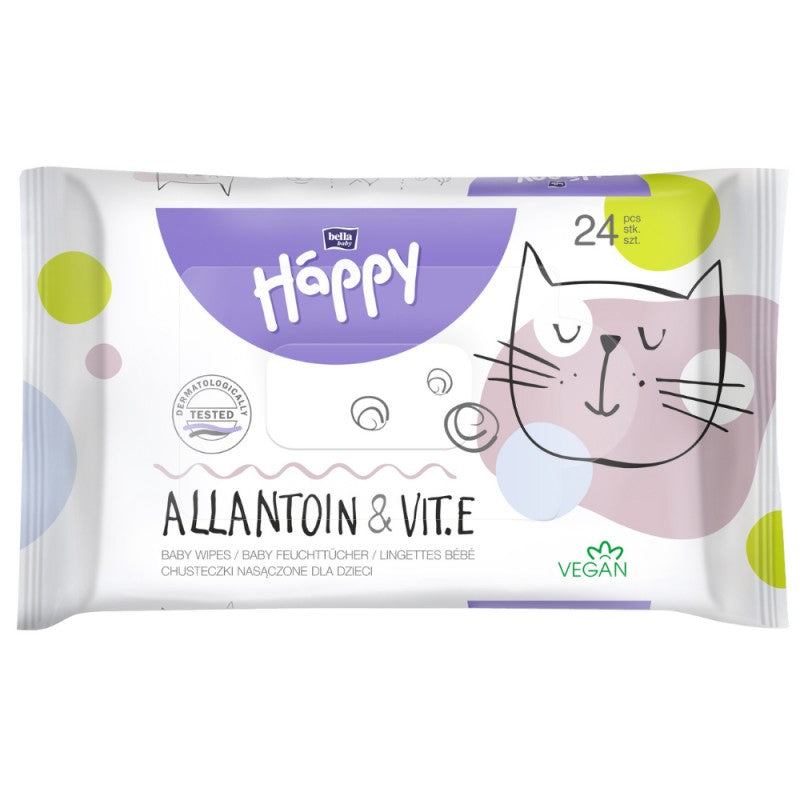 Chusteczki nawilżane Bella Baby Happy, wit. E i alantoina