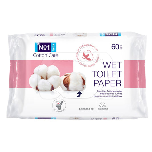 Nawilżany papier toaletowy Bella No1 Cotton Care