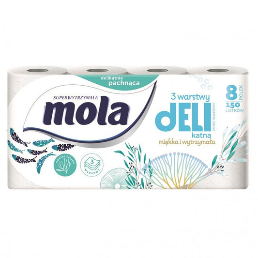 Papier toaletowy Mola Delikatna Morska 8 szt.