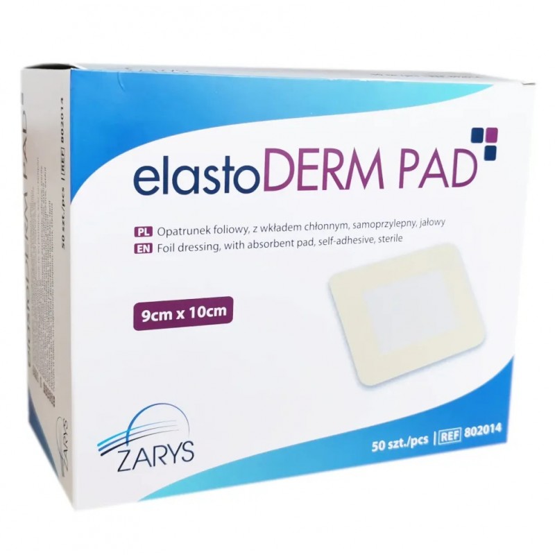 Opatrunek foliowy z wkładem chłonnym elastoDERM PAD 50 szt.