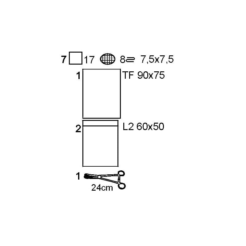 Matoset Zestaw zabiegowy jałowy Torebka papierowo-foliowa z etykietą TAG