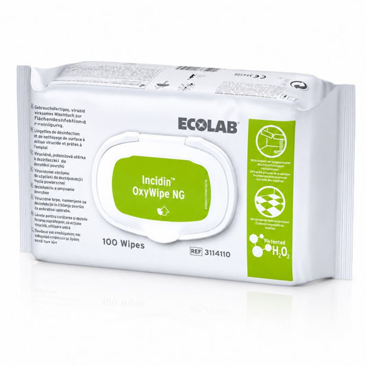 Chusteczki bezalkoholowe do dezynfekcji Ecolab Incidin OxyWipe 100 szt.