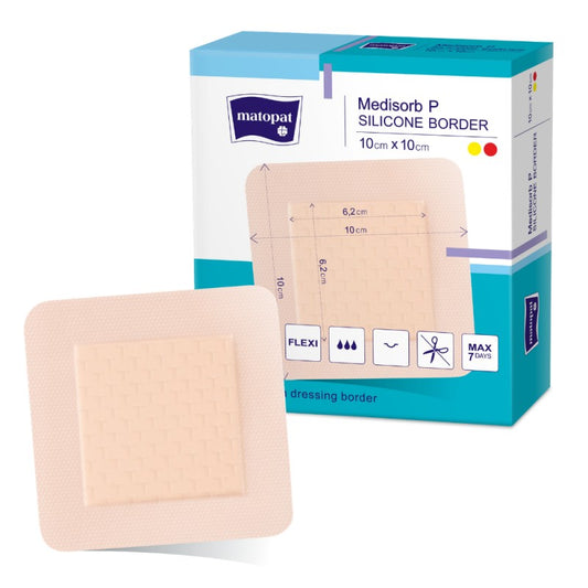 Opatrunek piankowy z silikonem Medisorb P SILICONE BORDER 10 szt.