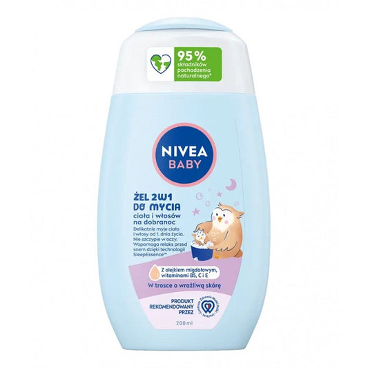 Żel 2w1 do mycia ciała i włosów NIVEA BABY Na dobranoc 200 ml
