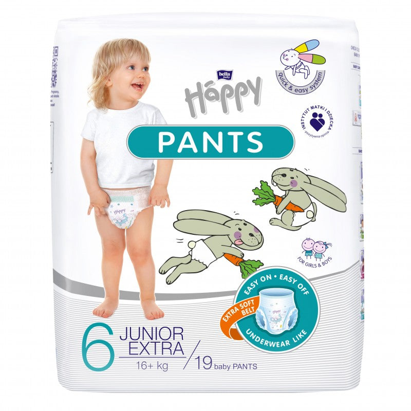 Pieluchomajtki dla dzieci Happy Pants Junior Extra 16+ kg