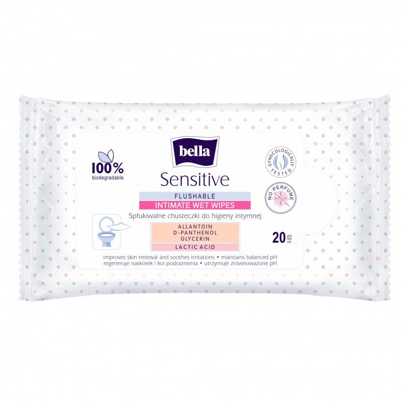 Chusteczki nasączane do higieny intymnej Sensitive Bella