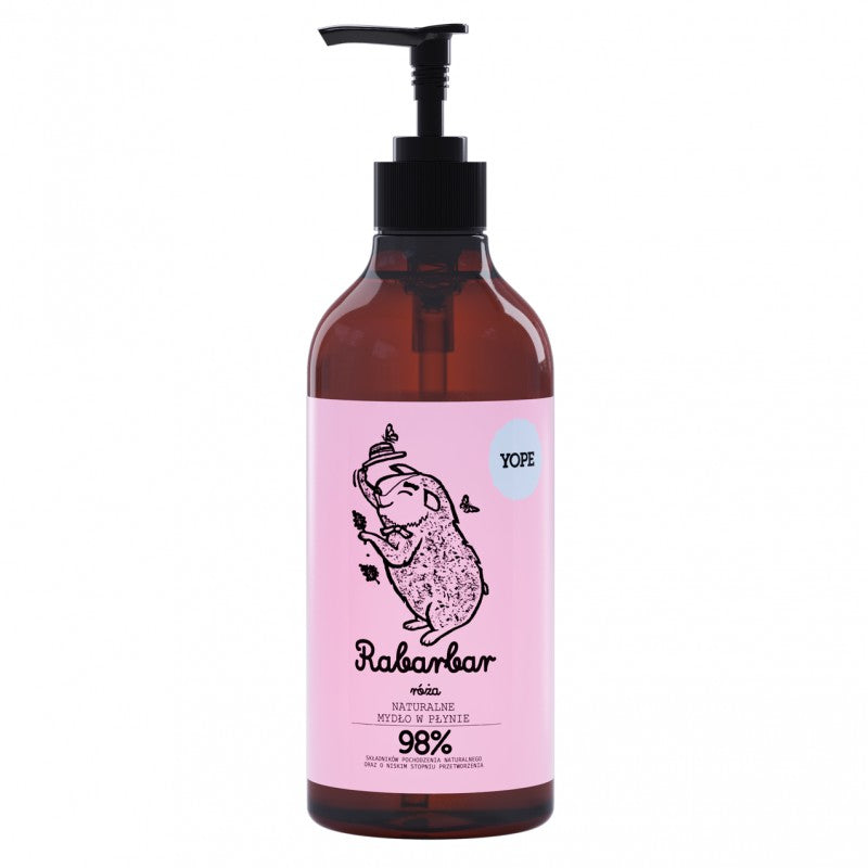 Mydło do rąk Yope Rabarbar i Róża 500 ml