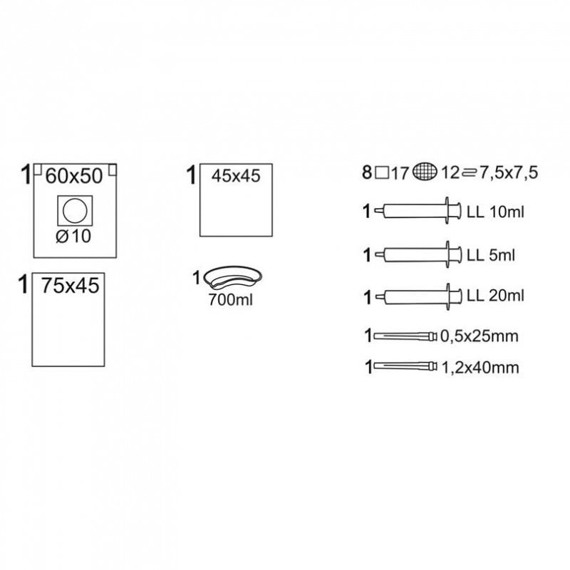 Matoset Zestaw do wkłucia lędźwiowego Torebka papierowo-foliowa