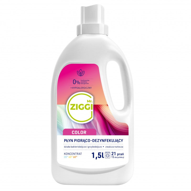 Dezynfekujący płyn do prania kolorów Mr. ZIGGI Color 1,5l