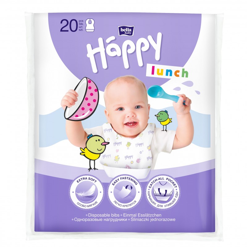 Jednorazowe śliniaki dla dzieci Bella Baby Happy Lunch
