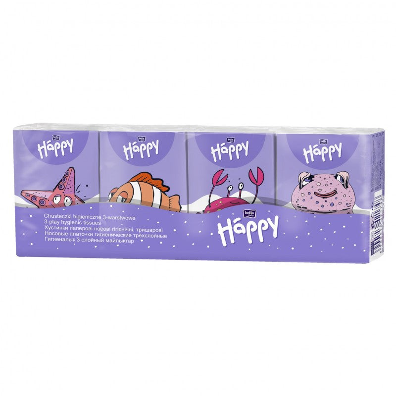 Chusteczki higieniczne mini 3-warstwowe Bella Baby Happy