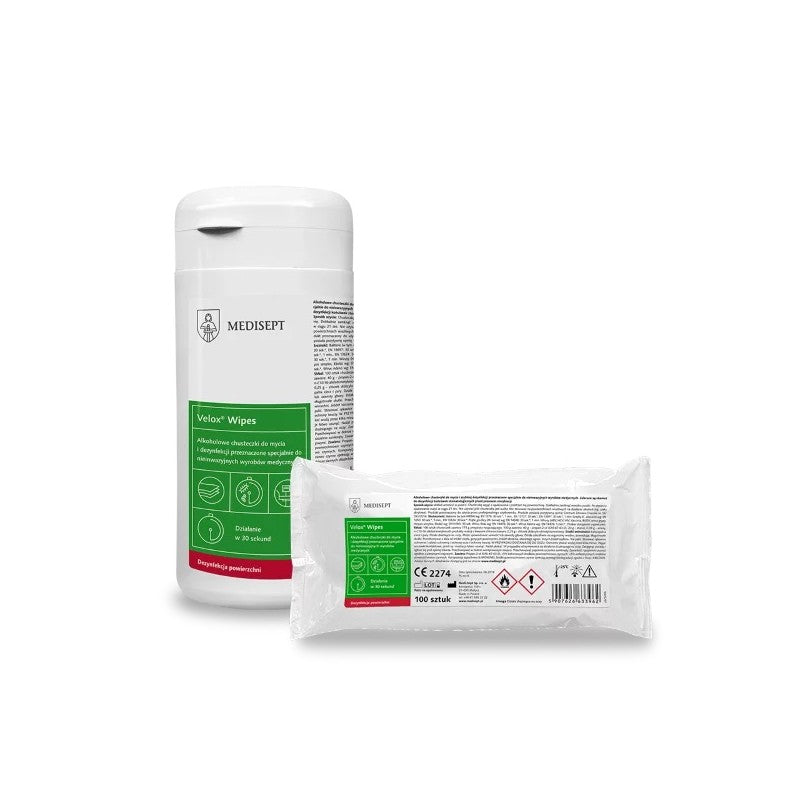 Chusteczki alkoholowe Velox Wipes do dezynfekcji powierzchni Medisept