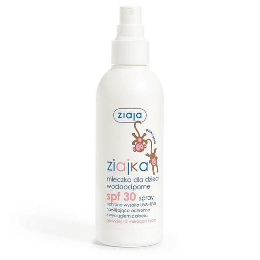 Wodoodporne mleczko dla dzieci Ziajka SPF 30 Spray