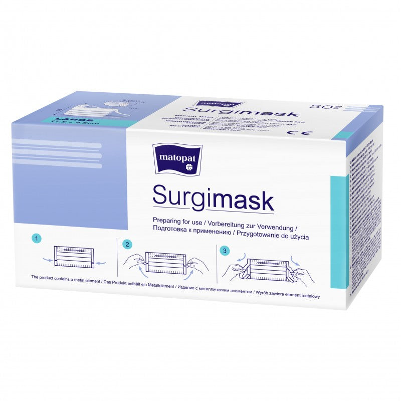 Maski jednorazowe medyczne Matopat Surgimask typ II