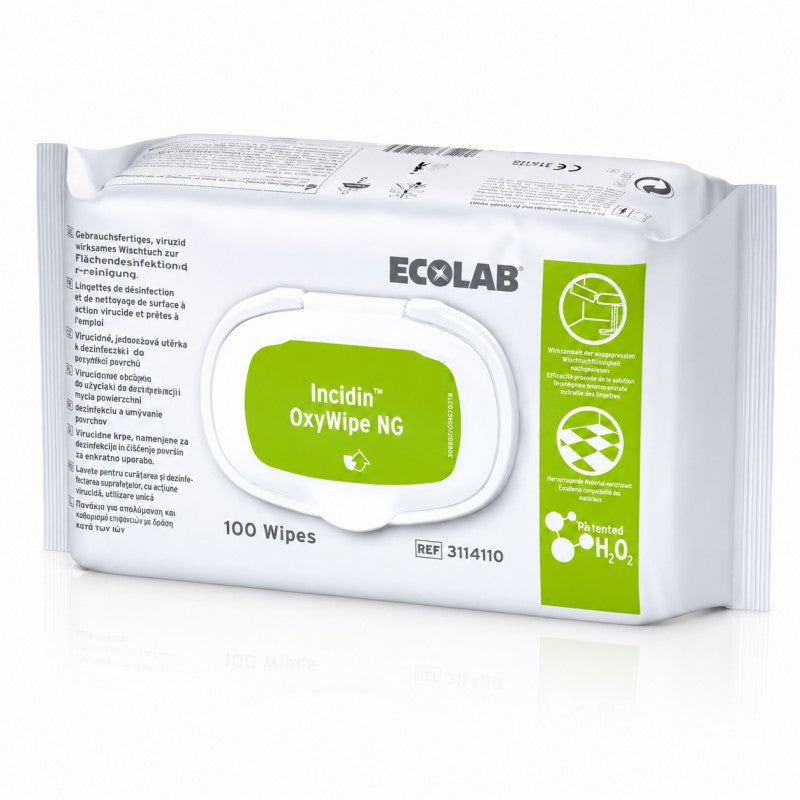 Chusteczki bezalkoholowe do dezynfekcji Ecolab Incidin OxyWipe 100 szt.