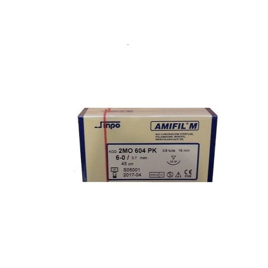 Amifil M 2/0 nici kosmetyczne niewchłanialne, niebieskie